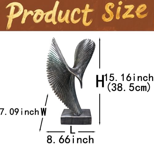 Modern Abstract Eagle Decorative Sculpture, Dining Living Room Desk Decor,Geometric Home Decor Statues,Shelf Top Decor Aesthetics, Coffee Tables or Office Shelves（Bronze Colored） - Image 5