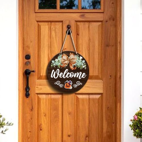 Interchangeable Welcome Sign Fall Halloween Front Porch Decoration - Image 4