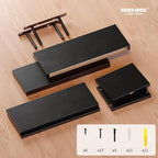 RICHER HOUSE 3-Set Black Floating Wall Shelves, Bathroom Shelf Over Toilet - Image 4