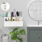 Hair Tool Organizer, Hair Dryer Holder Wall Mounted, Bathroom Countertop Organizer for Bathroom Accessories, Blow Dryer Organizer for Curling Iron, Hair Styling Tools, Vanity Organizer for Makeup - Image 4