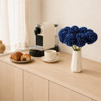 Mandy's 12pcs Artificial Royal Blue Ball Chrysanthemum Flowers - Image 7