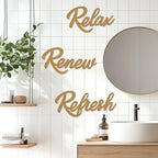 3 Pcs Bathroom Wall Decor Bathroom Wall Art Relax Renew Refresh - Image 4