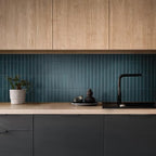 Smart Tiles Peel and Stick backsplash, Stacked Deep Teal, 11.43"x9" - Image 2