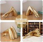 Golden Legs Sculpture Resin Statues Home Decor (Bowed Leg) - Image 6