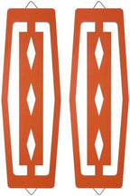 CroBlissful 2 Pcs Modern Mid Century Wall Art Wood, Orange by CroBlissful