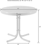 Crosley Furniture Griffith Weather Resistant Retro Metal Outdoor Side Table - Image 3