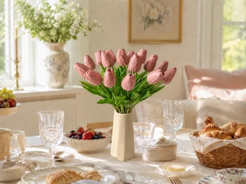 Mandy's 20pcs Artificial Mauve Tulips - Image 5