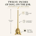 WallCharmers Gold Dog Paper Towel Holder & Metal Toilet Paper Holder Stand - Image 3