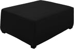 Super Stretch Ottoman Cover- Soft Form Fit Ottoman Cover Rectangular Ottoman by UOIJAY