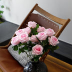 12 Pcs Artificial Rose Flowers, Silk Roses with Long Stems, Realistic Fake Roses for Wedding Centerpiece Party Home and Office DIY Decor, Pink - Image 5