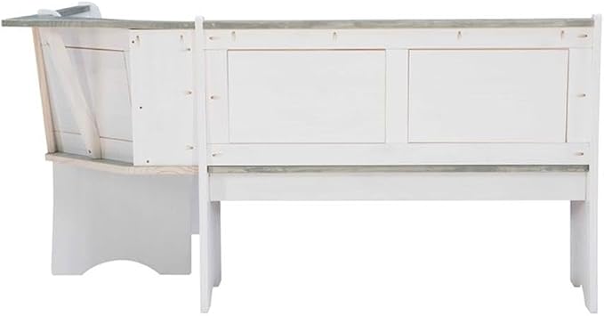 Riverbay Furniture Coastal Wood Corner Dining Nook - Image 2