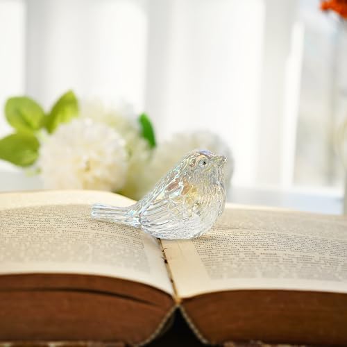 Blown Glass Bird Figurine AB Coating Crystal Animal Collectible Table Decor - Image 5