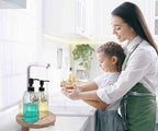 JASAI 2PACK 18Oz Simple Glass Soap Dispensers with Black Rust Proof Pump - Image 3