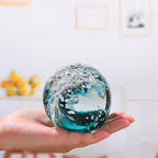 Qianwei Ocean Waves Hand Blown Glass Decor Crystal Ball Sea Figurines Gifts - Image 3