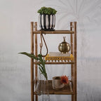 Creative Co-Op Round Hammered Metal Container with Rabbit Finial, Brass Finish 5.75" round x 8" H (Pack of 6) - Image 3