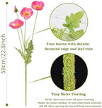 Artificial Poppies, Blush Pink Silk Poppies Artificial Flowers - 24x Blooming California Poppy Flower Artificial Plus 8X Buds for Home Decoration, PKPK8 - Image 3