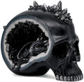 Resin Geode Skull Figurine Statue with Baby Dragon. Gifts for Skull Lovers by AuraMojo