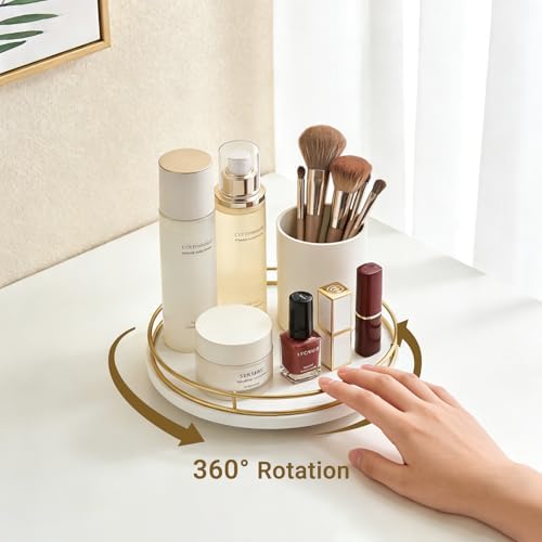 Mkono Makeup Perfume Organizer Tray, 360 Rotating Skincare Cosmetic Storage - Image 5
