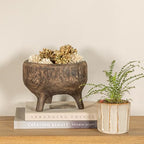 Creative Co-Op Rustic Paulownia Footed Wood Bowl, Charred Brown - Image 6