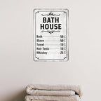 Farmhouse Bathroom Wall Decor Vintage Rustic Bathroom Decor Wall Art Style Bath House Price List Tin Signs Metal Antique Bathhouse Gift 8x12 Inch - Image 4