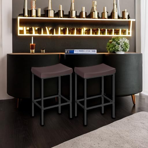 HOOBRO Bar Chairs, 24.8 Inches, 2.4" Thick Upholstery, - Image 5
