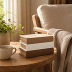 Decorative Linen Faux Book Storage Box Neutral Decorative Book Accent,8" - Image 7
