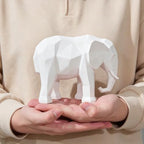 Cynkeyee Resin Elephant Statue Figurine - 4.5 in White Statues Decorations - Image 5