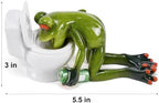 VVGIFTS Frog Figurines Cute Craft Resin Frog Statue for Home Bathroom Decor - Image 4