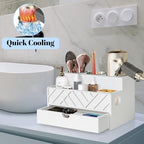 Hair Tool Organizer, Hair Dryer Holder with Drawer, Bathroom Countertop Organizer for Bathroom Accessories, Blow Dryer Organizer for Hair Styling Tools, Vanity Organizer for Bathroom, Vanity, Kitchen - Image 3