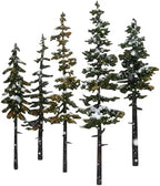 ESTART White Green Metal Pine Tree Wall Art, Metal Tree Wall Decor by ESTART