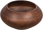Bloomingville Modern Round Wood Bowl, Walnut Finish by Bloomingville