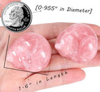 QINJIEJIE Rose Quartz Cat Decor Pink Gift Crystals Cat Stone Figurine - Image 3