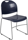 Flash Furniture HERCULES Series 880 lb. Capacity Navy Ultra-Compact Stack Chair by FlashFurniture