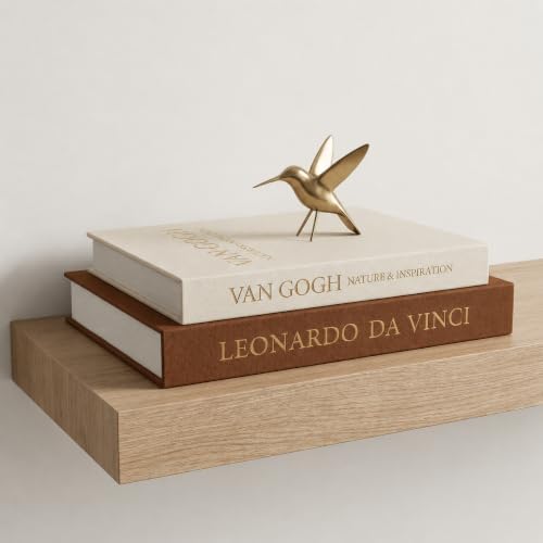 Aesthetic Decorative Books - Set of 2 Linen Boxes with Gold Lettering, Enhance Your Coffee Table, Bookshelf or Mantle Decor - Fake/Faux Books for Home Decoration, Photo & Keepsake Storage by Unknown
