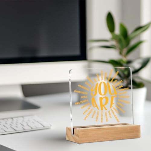 Inspirational Acrylic Sign Decor Motivational Quote Home Office Table Decor - Image 4