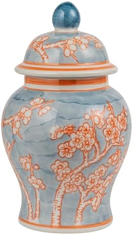 Creative Co-Op Decorative Ceramic Ginger Jar with Domed Lid, Light Blue by Unknown