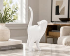 7 Inch White Proud Cat Statue - Image 6