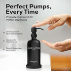 Black Glass Lotion Dispenser with Pump by Brighter Barns - Hand Lotion Dispenser Bathroom Set & Tray - Modern Bathroom Decor in Apartment Rental Properties, Guest House, Hotel Lobby, Spa, Gift (Black) - Image 4