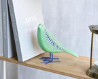 Quoowiit Bird Figurine, Modern Sculpture and Statues for Home Decor, Animal Statues for Bookshelf, Table, Entryway, Fireplace, Resin Decorative Sculpture with Chic Polka Dots Art Design (Green) - Image 3