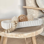 Oakrain Wooden Decorative Bowl, 16" Hand-carved Dough Bowl for Home Decor - Image 4