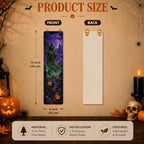 Retro Halloween Decor,4 Pcs Halloween Hanging Signs,Rustic Wood Wall Decor - Image 2