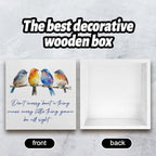 Funny Inspirational Wooden Sign,Every Little Thing Is Gonna Be All Right,Plaque with Watercolor Birds,Positive Desk Decor for Home Office,Uplifting Gifts for Women Teachers Friends,Graduation Gift - Image 3