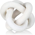 Yalikop 3 Link Wood Knot Decor Rustic Table Shelf Accents, White by Yalikop