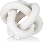 Yalikop 3 Link Wood Knot Decor Rustic Table Shelf Accents, White by Yalikop