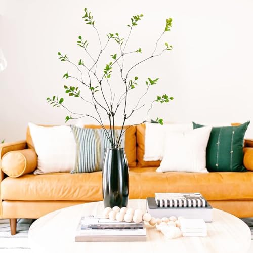 4 Pcs Artificial Ficus Branches Faux Eucalyptus Stems, 47.2 Inch Fake Greenery Stems Realistic Touch Faux Branches for Vase for Office Home Wedding Vase Filler Decoration - Image 7