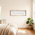 Country Roads Take Me Home Wall Sign, 42''×15'' Large Farmhouse Country Wall Art with Solid Wood Frame, Vintage Western Boho Decor for Home (Brown) - Image 4