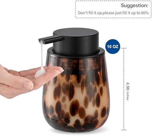 Modern Glass Liquid Hand Soap Dispenser,Amber Soap Dispenser - Image 3