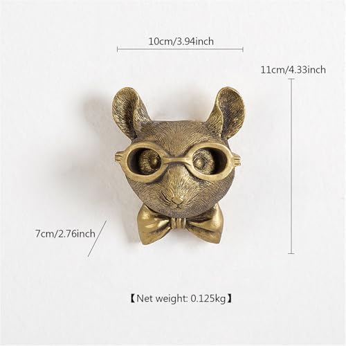 GUASDIE Animal Wall Decor: Faux Deer Head Mount, Resin Animal Head Wall Hanging for Living Room, Bedroom, Bathroom, Kitchen, Unique Art, Sculptures Home Decor, Gift, Rat - Image 3