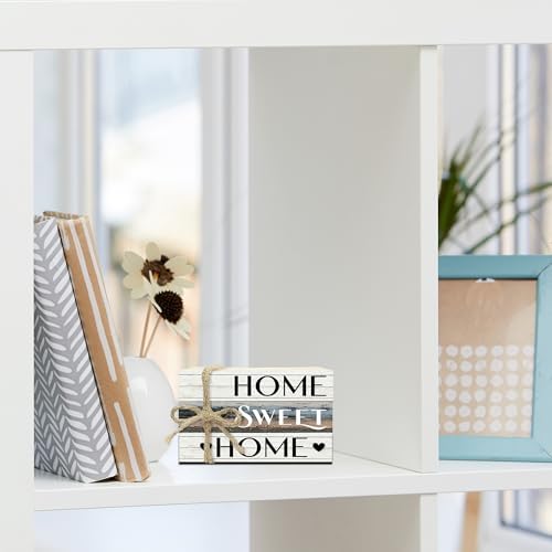 Mini Decorative Books For Home Decor, Small Wood Book Stack For Table Decor, Home Decor Book For Living Room Mantel, Farmhouse Stacked Books Decorative（L39） - Image 4