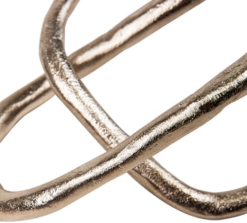 Mind Reader Metal Geometric Infinity Sculpture, Modern Home and Office Decor, Accent for Desks, Coffee Tables, and Shelves, Metal, Silver - Image 4